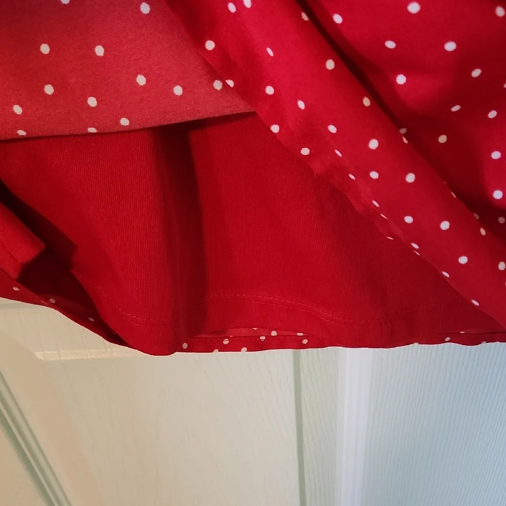 Red Polka Dot Sleeveless Dress- Last Chance - Picture 4 of 9